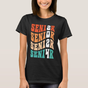 Groovy My Last Day Senior 2024 Abschluss Class Bo T-Shirt