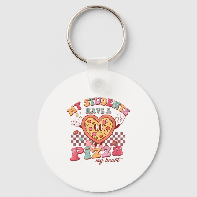 Groovy My Students Have Zza Of My Heart Teacher Va Schlüsselanhänger (Vorderseite)