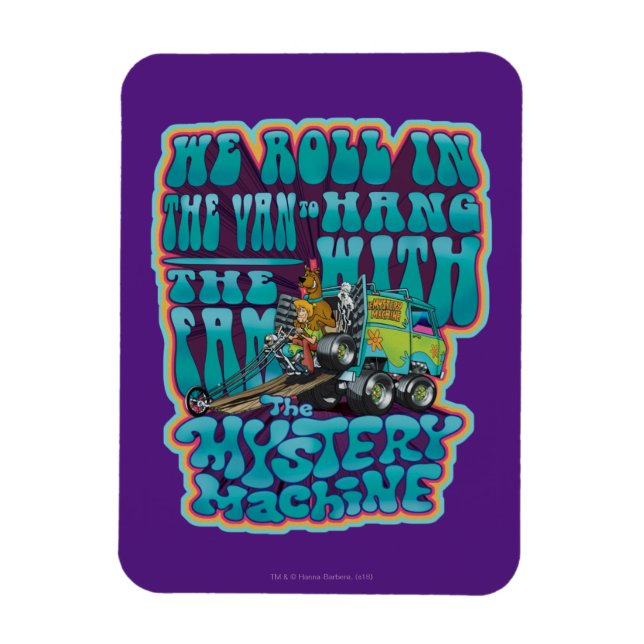 Groovy Mystery Machine Fam Graphic Magnet (Vertikal)
