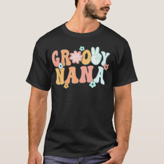 Groovy Nana Grandma Matching Family 1St Birthday P T-Shirt