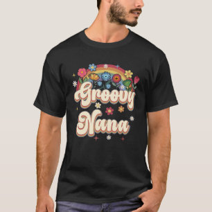 Groovy Nana Retro Hippie Peace Signoräume T-Shirt