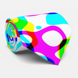 Groovy Neon Fluorescent Hippie Liquid Wirbel Krawatte