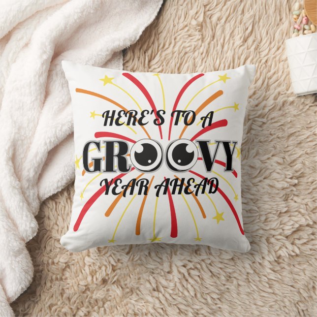 Groovy New Year Celebration - Customizable Design Kissen (Decke)