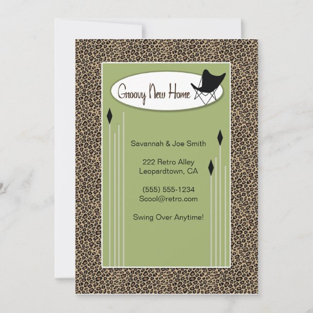 Groovy New Zuhause Moving Ankündigung (Vorderseite)