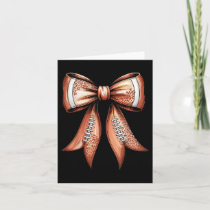 Groovy Niedlich Coquette Bow Game Day Football für Karte