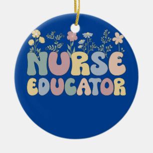 Groovy Nurse Educator Blume Krankenpflege Erzieher Keramik Ornament