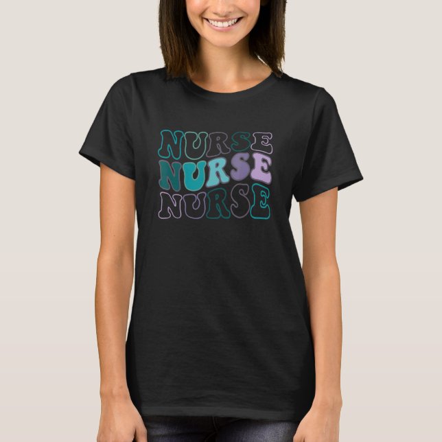 Groovy Nurse Registered Nurse Future Nurse RETRO T-Shirt (Vorderseite)
