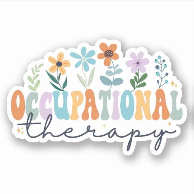 Groovy Occupational Therapy OT Therapist OT Monat Aufkleber (Vorderseite)