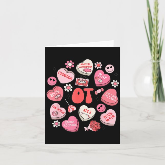 Groovy Occupational Therapy Valentine Ot Conversat Karte (Vorderseite)