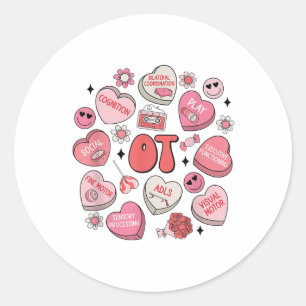 Groovy Occupational Therapy Valentine Ot Conversat Runder Aufkleber