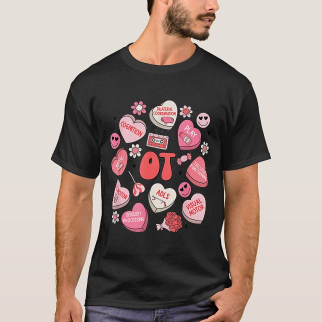 Groovy Occupational Therapy Valentine Ot Conversat T-Shirt (Vorderseite)
