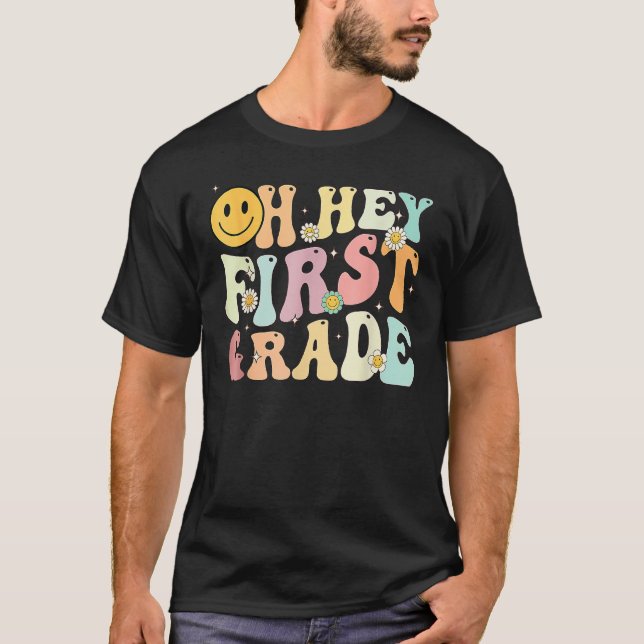 Groovy Oh, 1. Stufe zurück zur Schulausbildung T-Shirt (Vorderseite)