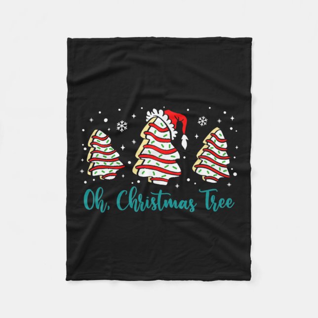 Groovy Oh Christmas Tree Cakes Debbie Becky Jen Ca Fleecedecke (Vorderseite)