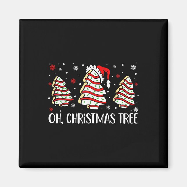 Groovy Oh Christmas Tree Cakes Debbie Becky Jen Ca Magnet (Vorne)