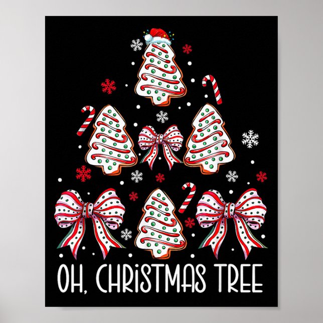 Groovy Oh Christmas Tree Cakes Debbie Becky Jen Ca Poster (Vorne)