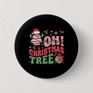 Groovy Oh Christmas Tree Cakes Funny Xmas Cake Lov Button