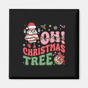 Groovy Oh Christmas Tree Cakes Funny Xmas Cake Lov Magnet