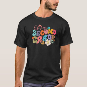 Groovy Oh Hey, 2nd Grade Vibes Lehrerin Student zu T-Shirt