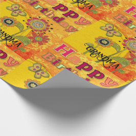 Groovy Oma in den 1970er Jahren Geschenkpapier