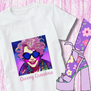 Groovy Oma Retro Blume Power Vintag Hippie T-Shirt