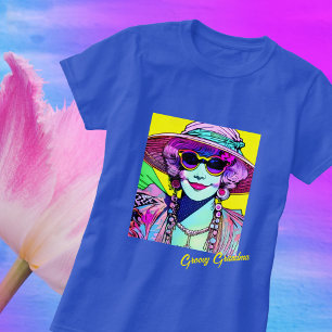 Groovy Oma Retro Flower Power Vintage Hippie T-Shirt