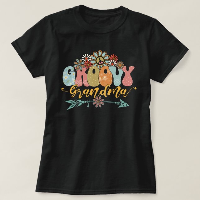 Groovy Oma Shirt, Funny Oma, für Frauen T-Shirt (Design vorne)