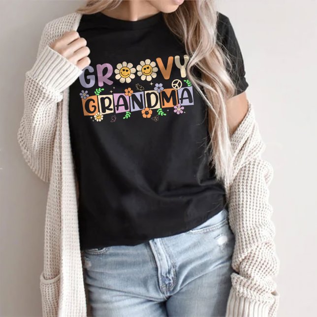 Groovy Oma T - Shirt, Funny Oma Squad T-Shirt (Von Creator hochgeladen)