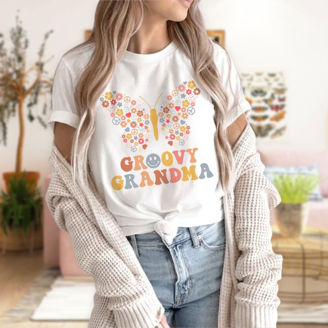 Groovy Oma T - Shirt, Groovy Butterfly T - Shirt (Von Creator hochgeladen)