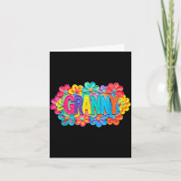 Groovy Oma-Ton stilvolles farbenfrohes florales De