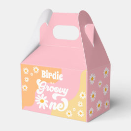 Groovy One 1. Geburtstag Party Boho Retro Daisy Geschenkschachtel