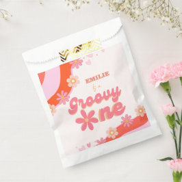 Groovy One 1. Geburtstag Party Boho Retro Daisy Geschenktütchen