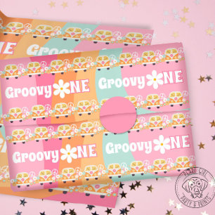 Groovy One Geburtstag Geschenkpapier