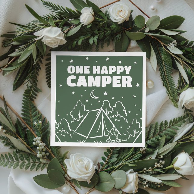 Groovy One Happy Camper Geburtstag Servietten (Von Creator hochgeladen)