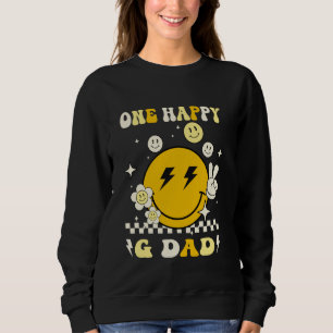 Groovy One Happy G Papa Smiley Gesicht Geburtstag Sweatshirt