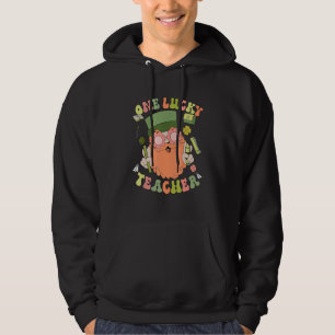 Groovy One Lucky Lehrer Happy Patrick's Day Schoo Hoodie