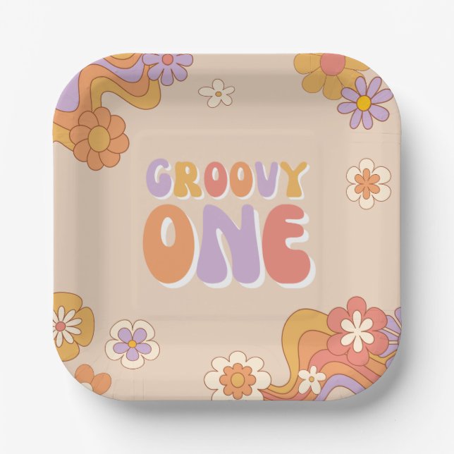 Groovy One Party Paper Teller (Vorderseite)
