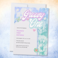 Groovy One Pastel Gefärbte Krawatte 1. Geburtstag