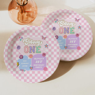 Groovy One Preppy Patch 1. Geburtstag Party Pappteller