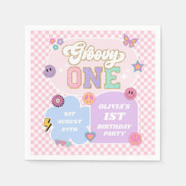 Groovy One Preppy Patch 1. Geburtstag Party Serviette