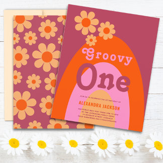 Groovy One Retro Daisy Arch 1. Geburtstag Party