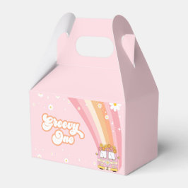 Groovy One Retro Rainbow 1. Geburtstag Geschenkschachtel