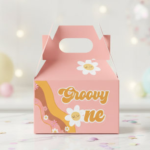 Groovy One Retro Vintag erster Geburtstag Geschenkschachtel