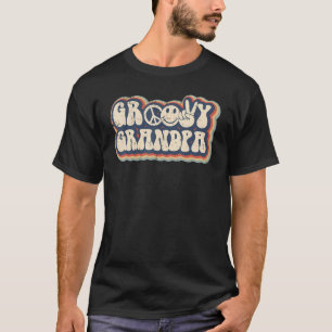 Groovy Opa New Papa Pregnancy Reveal Geburtstag T-Shirt