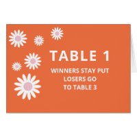 Groovy Orange Bunco Table Card für Tabelle 1