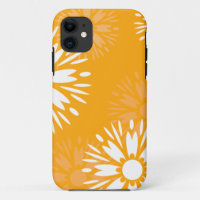 Groovy Orange Daisy Blume Retro Blumenmuster