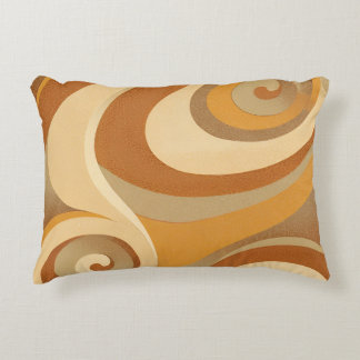 Groovy Orange Gold Brown Mitte Jahrhundert Moderne Dekokissen