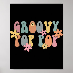 Groovy P P Neuer Opa Schwangerschaftsankündigung Poster