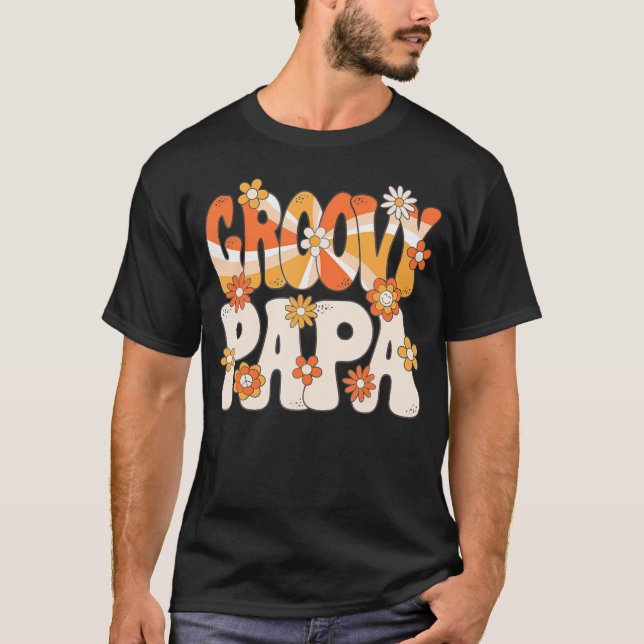 Groovy Papa 70er Hippie Theme Party 70er Men T-Shirt (Vorderseite)