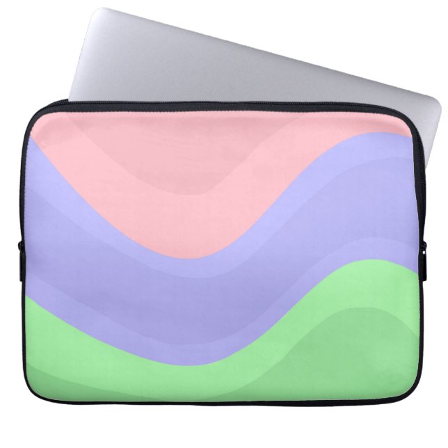 Groovy Pastel Chic Laptopschutzhülle (Vorderseite)