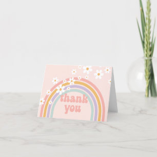 Groovy Pastel Regenbogen Danke